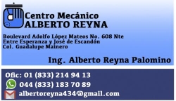 Centro Mecánico Alberto Reyna en Tampico (Guadalupe Mainero) - Horario de apertura