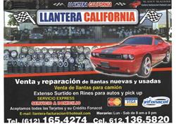 Llantera California en La Paz (8 De Octubre 1A Seccion) - Horario de apertura