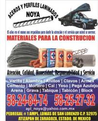 Horario de apertura materiales NOYA, Ciudad Adolfo López Mateos