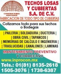 Techos losas y cubiertas sa de cv en Guadalupe (Colonia Los Lermas) - Horario de apertura