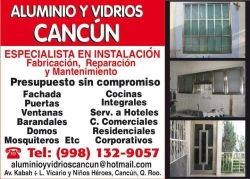 Horario de apertura ALUMINIO Y VIDRIOS, Cancún