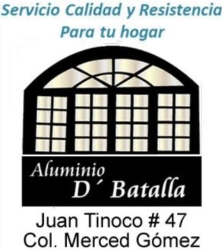 Aluminio D` Batalla en Ciudad de México (Col. Merced Gomez) - Horario de apertura