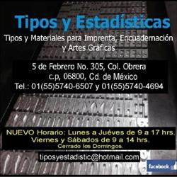 Horario de apertura Tipos-y Estadísticas, Ciudad de México