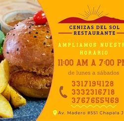 Horario de apertura Cenizas del Sol Restaurante - Pollo Vini, Chapala