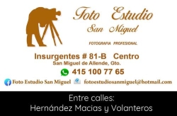Foto Estudio San Miguel en San Miguel de Allende (San Miguel De Allende Centro) - Horario de apertura
