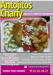 Horario de apertura Antojitos Charly, Santa Catarina