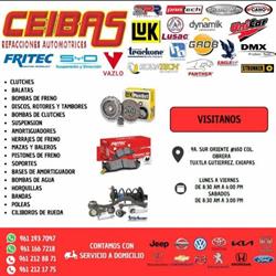 REFACCIONES AUTOMOTRICES CEIBAS en Tuxtla Gutiérrez (Obrera) - Horario de apertura