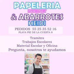 Horario de apertura papeleria heidi, Ciudad de México