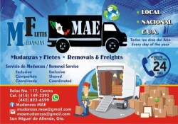 Mudanzas MAE en San Miguel de Allende (Guanajuato) - Horario de apertura