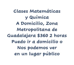 Horario de apertura Matemáticas y Química a Domicilio zona metropolitana, Guadalajara