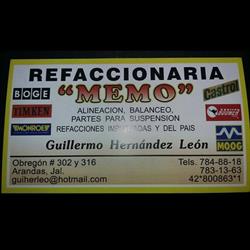 Horario de apertura Refaccionaria Memo, Arandas