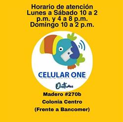 Horario de apertura Celular One Ocotlán, 