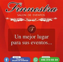 Horario de apertura Finnestra - Salón de Eventos, Chiautempan