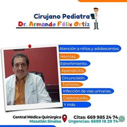 Horario de apertura Cirujano Pediatra Mazatlan,