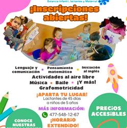 Horario de apertura Estancia Infantil Lactantes y Maternal Matatenas, León de los Aldama