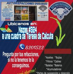 Horario de apertura Autorefacciones Durango, 