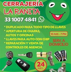 Horario de apertura Cerrajeria la Ranita Zapopan centro, 