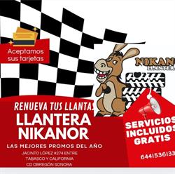 Horario de apertura Llantera Nikanor, Ciudad Obregón