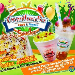 Horario de apertura Granilandia Snacks, Cozumel