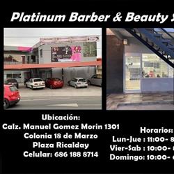 Horario de apertura Platinum Barber & Beauty Salon, Mexicali