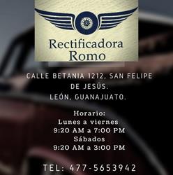 Horario de apertura RECTIFICADORA Y REFACCIONES ROMO, León de los Aldama
